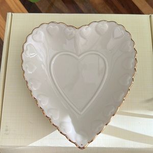 Lenox Heart Candy Dish w/ Gold Trim